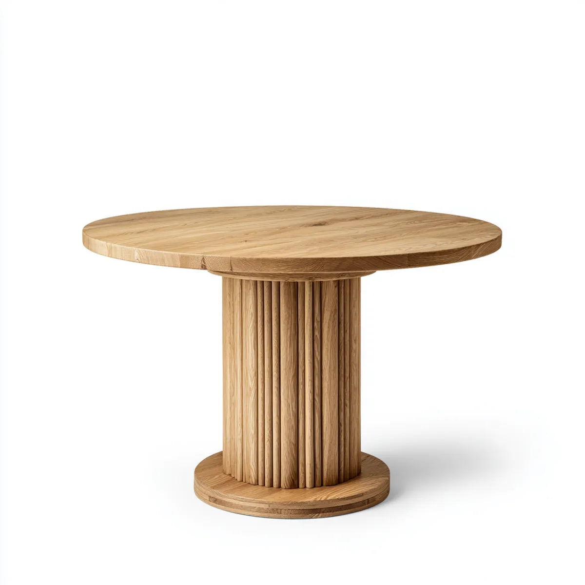 Table à manger ronde en chêne massif naturel Ø 120 x H 75 cm