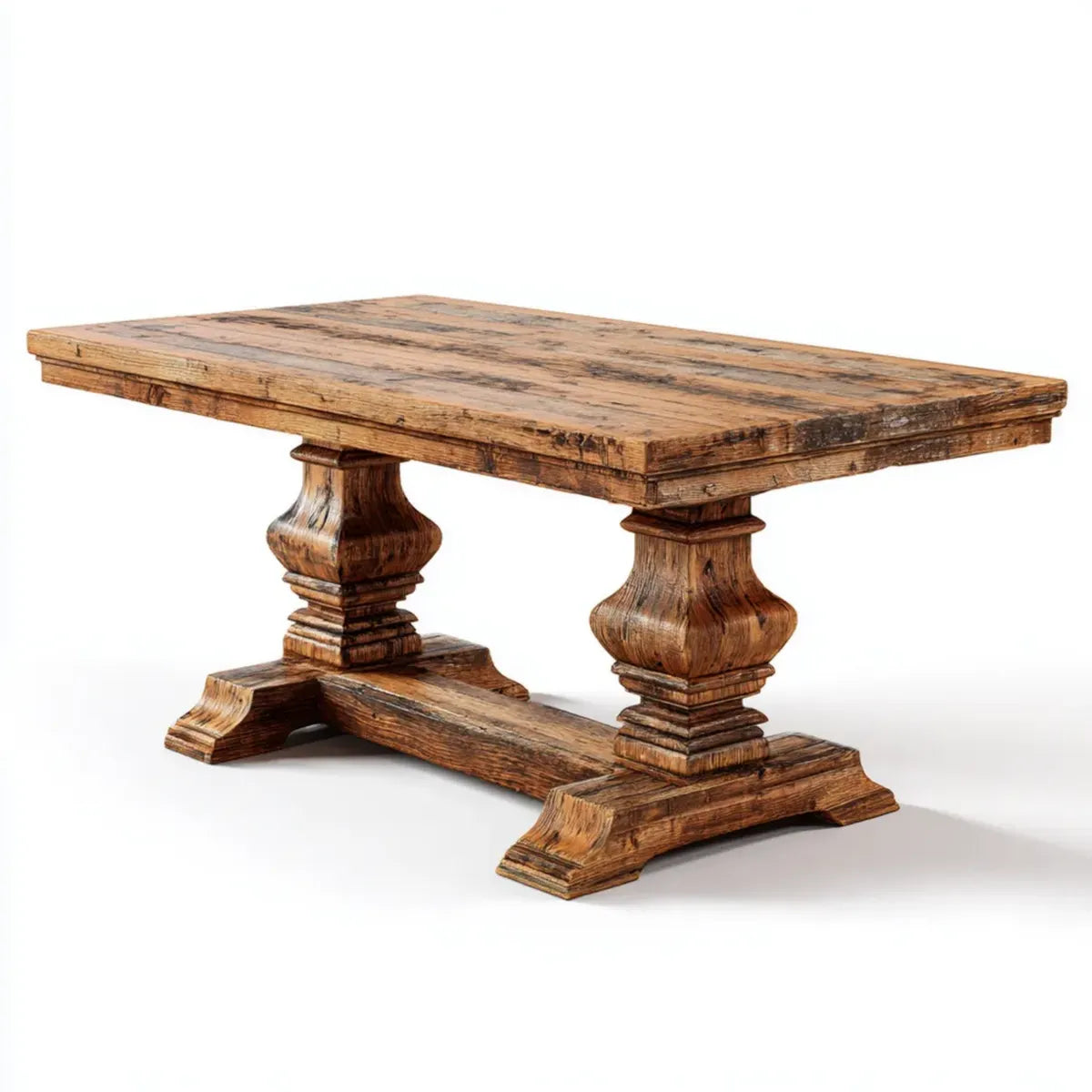 Table à manger rectangulaire marron en pin massif 180 x 90 x 76 cm