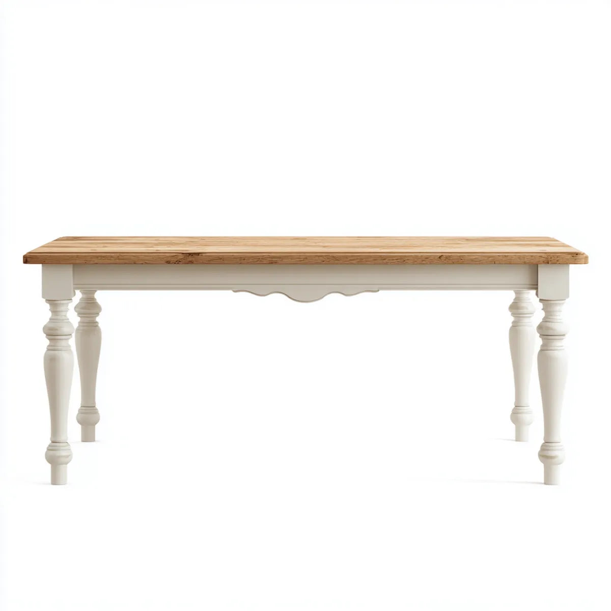 Table à manger rectangulaire bicolore en pin massif 180 x 90 x 76 cm