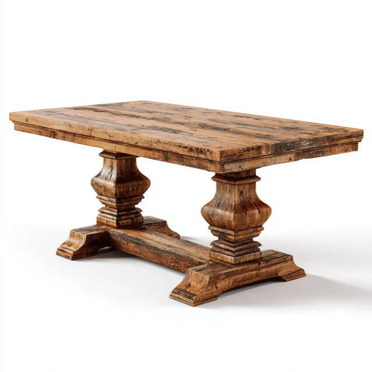 Table à manger rectangulaire marron en pin massif 180 x 90 x 76 cm